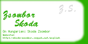 zsombor skoda business card